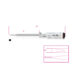 ไขควงวัดไฟ 150 - 250V, ไขควงเช็คไฟ, วัดไฟ, ไขควงวัดไฟ, BET-012530001, BETA, 1253-MAINS TESTING SCREWDRIVER 150/250V