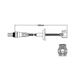 ออกซิเจนเซ็นเซอร์, Oxygen Sensor, WALKER, Sensor,  WAL-250-24105, สำหรับ HONDA-CR-V POST CAT
