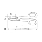 1112 #375 กรรไกรตัดชิ้นงาน, กรรไกรตัดชิ้นงาน, กรรไกร, BATA, 1112 375-TIN SNIPS STRAIGHT WIDE BLADES
