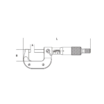 1658 /25 ไมโครมิเตอร์วัดชิ้นงานด้านนอก, ไมโครมิเตอร์วัดชิ้นงานด้านนอก, ไมโครมิเตอร์, เครื่องมือวัด, ไมโครมิเตอร์วัดนอก, BATA, 1658 /25-OUTSIDE MICROMETERS