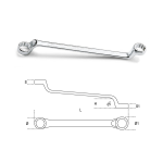 90AS # 1/4x5/16 ประแจแหวน, ประแจแหวน, ประแจ, BETA, BET-000900203, DOUBLE DEEP OFFSET RING WRENCH
