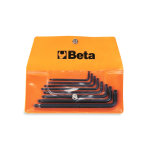 97BTX/B8 ชุดประแจแอลหัวจีบ TORX หัวบอล 8 ชิ้น, ประแจแอลหัวจีบ, ประแจแอล, ประแจ, BETA, BET-000970159, BALL HEAD WRENCH FOR TORX SCREWS, 8 WRENCHES 97BTX IN WALLET
