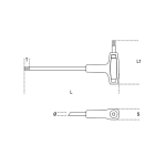 97TTX # T10 ประแจหัวจีบ TORX ด้ามที, ประแจแอลหัวจีบ, ประแจแอล, ประแจ, BETA, BET-000970710, BALL HEAD WRENCH FOR TORX SCREWS, OFFSET KEY WR. WITH HANDLES TTX