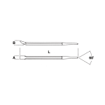 963 ชะแลงปากแบน ปากแหลม 400 มม., เหล็กสกัด, เหล็กเซาะ, เหล็กงัด, เหล็กขูด, ชะแลงงัดปลายแหลม, BETA, BET-009630001, 963-PRY BAR WITH POINTED-FLAT BENT ENDS
